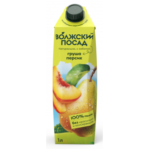 Волжский Посад НЕКТАР груша-персик 1л.